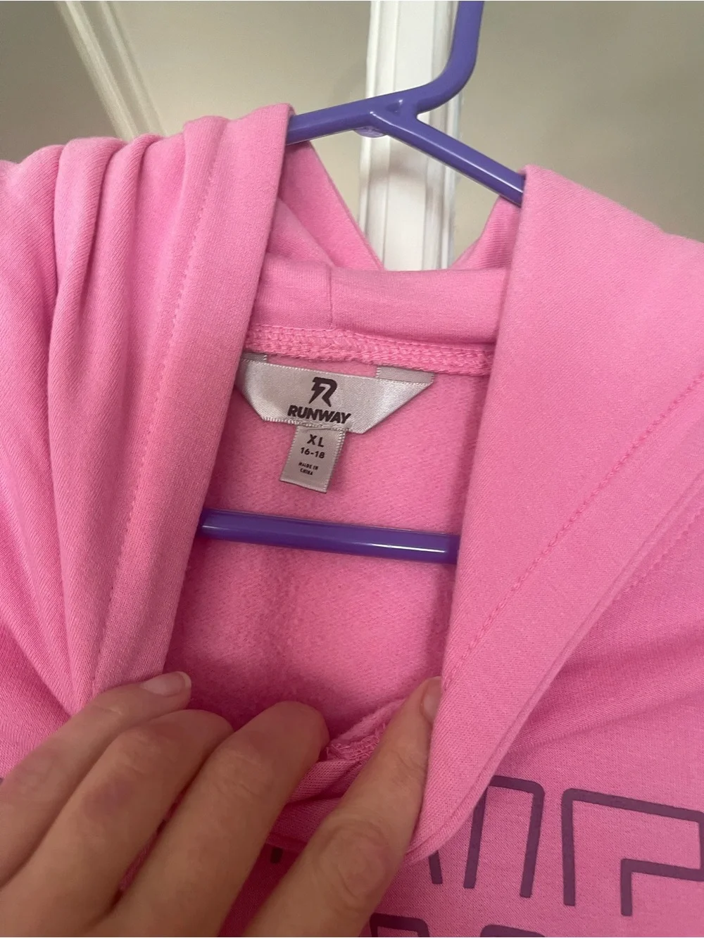 Girls' Pink 'BRAVE' Hooded Sweatshirt